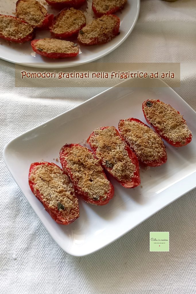 tomates gratinados en freidora de aire
