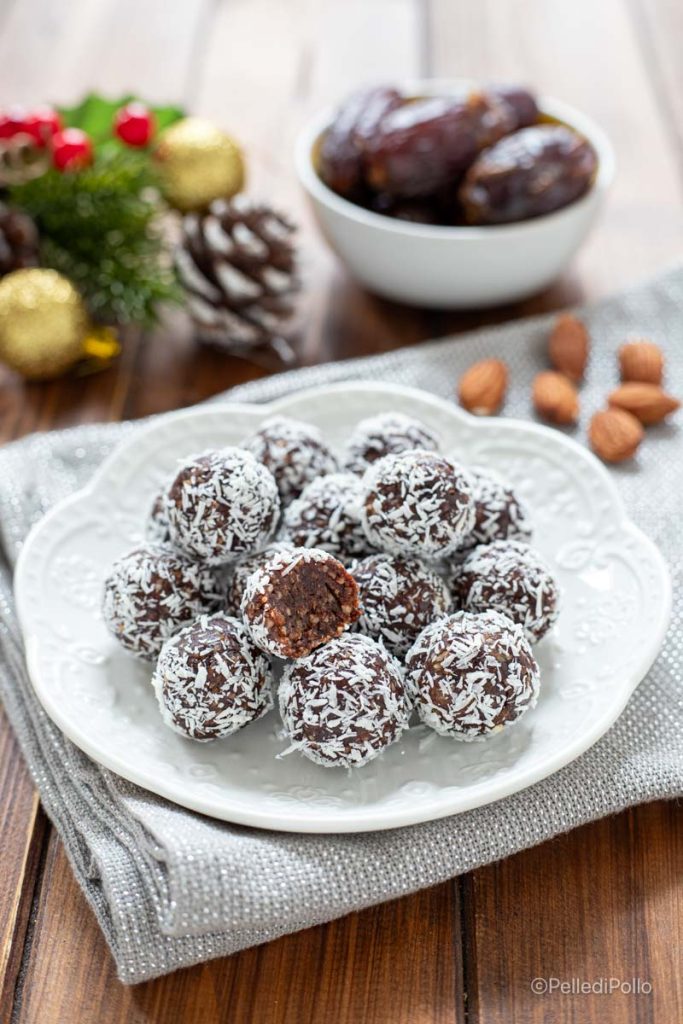trufas veganas de dátiles