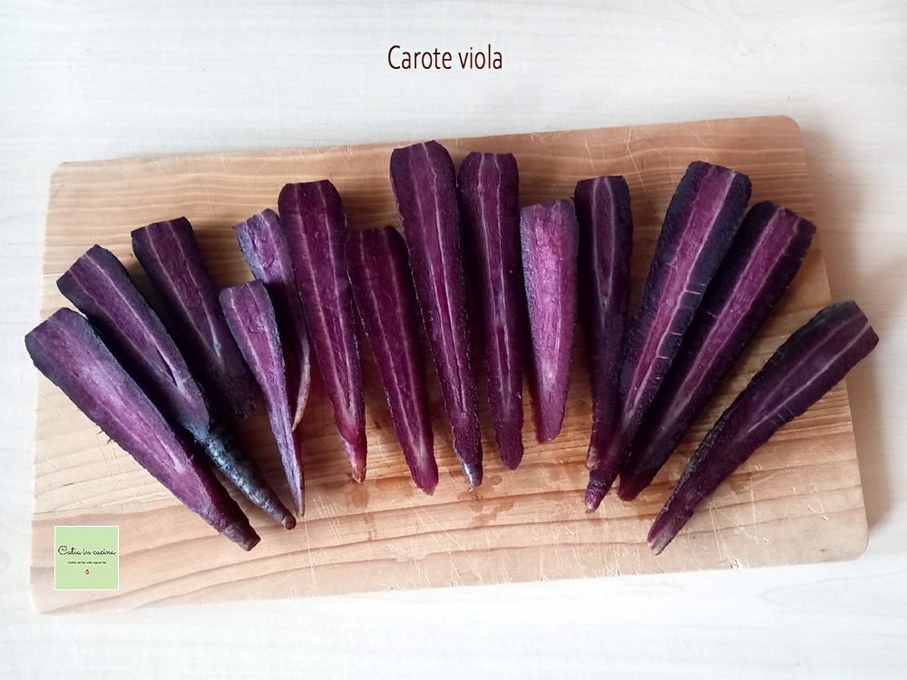 zanahorias moradas cortadas