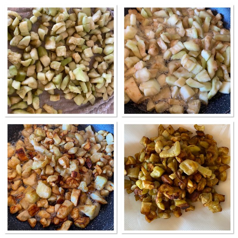 Pasta con atún y berenjenas cremosa y delicada