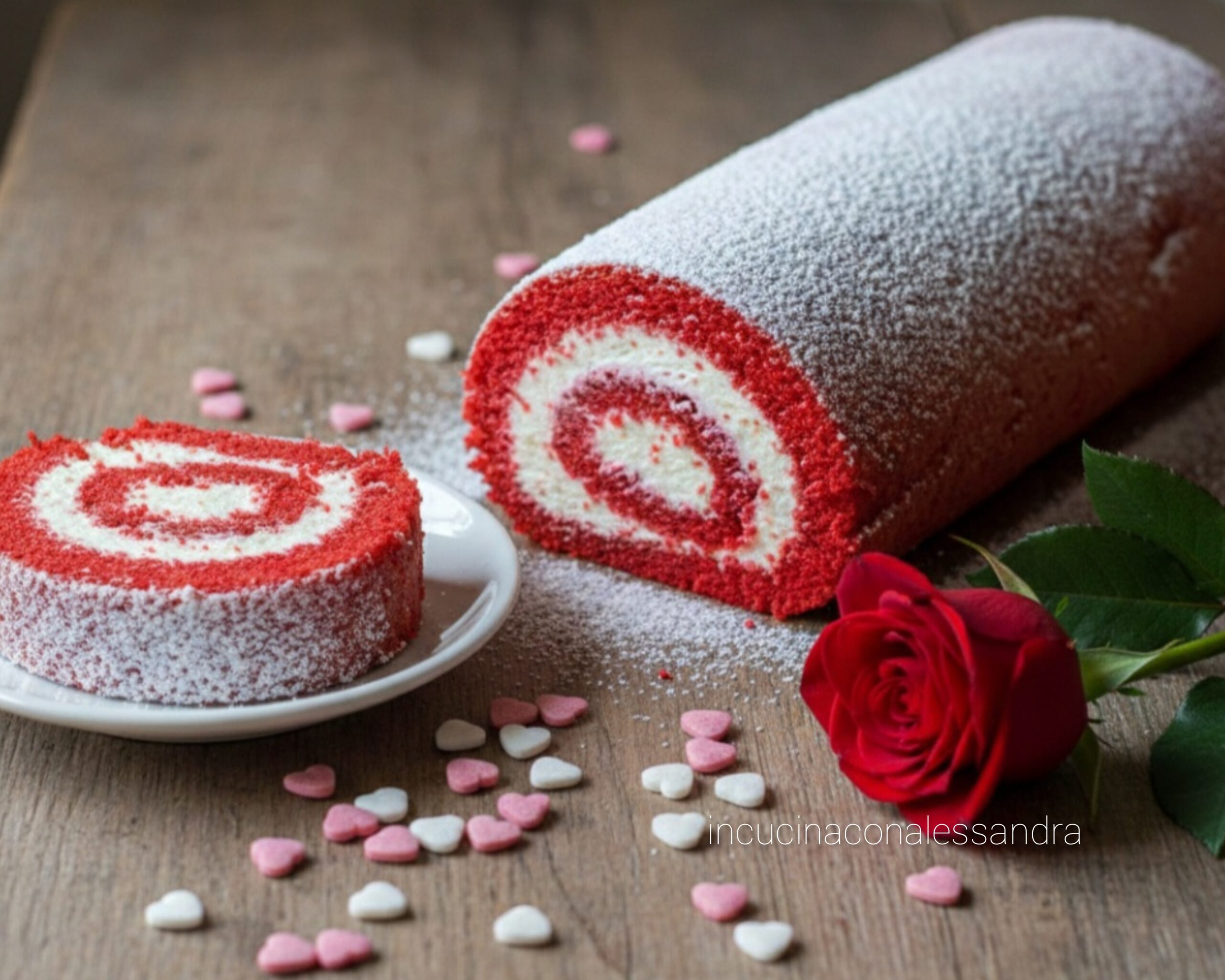 Rollo rojo con nata sin lactosa