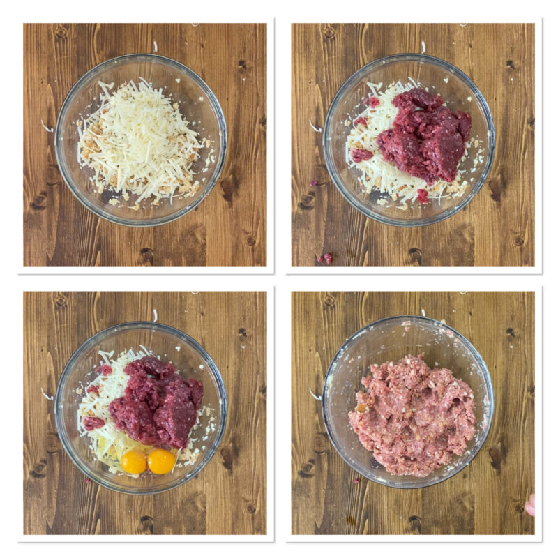 Rollo de carne en corteza con jamón y pistacho