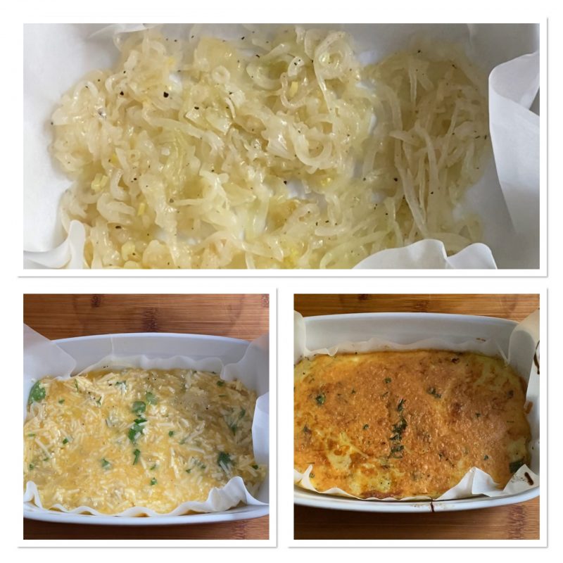 Frittata di cipolle al forno veloce