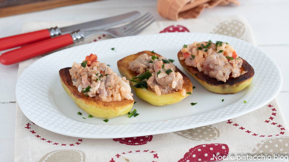 Barquitas de patatas rellenas sin horno