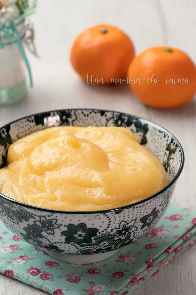 Crema pastelera de mandarina