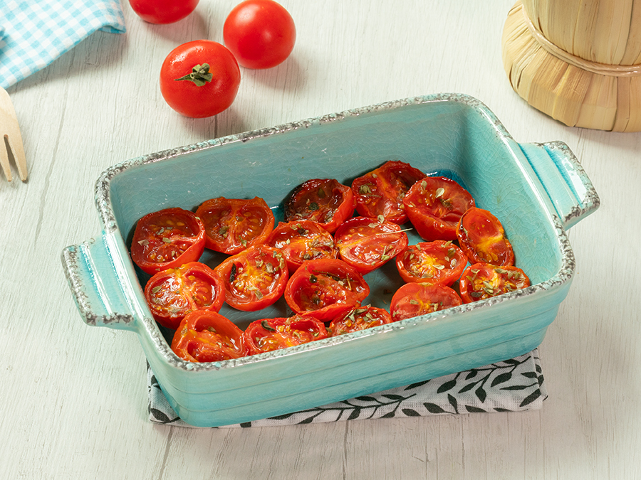 Tomatitos confitados en freidora de aire