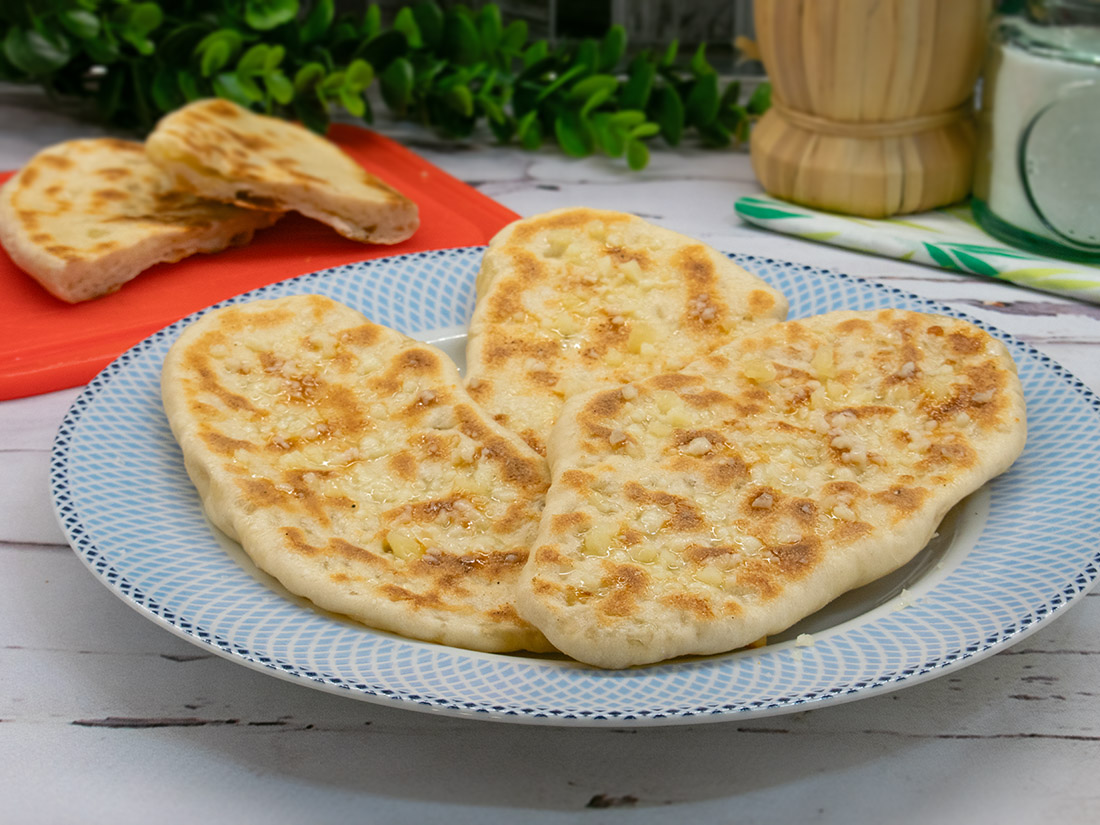 Pan naan con queso – también Bimby