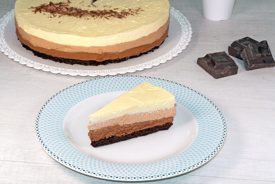 Tarta mousse de tres chocolates – Knam