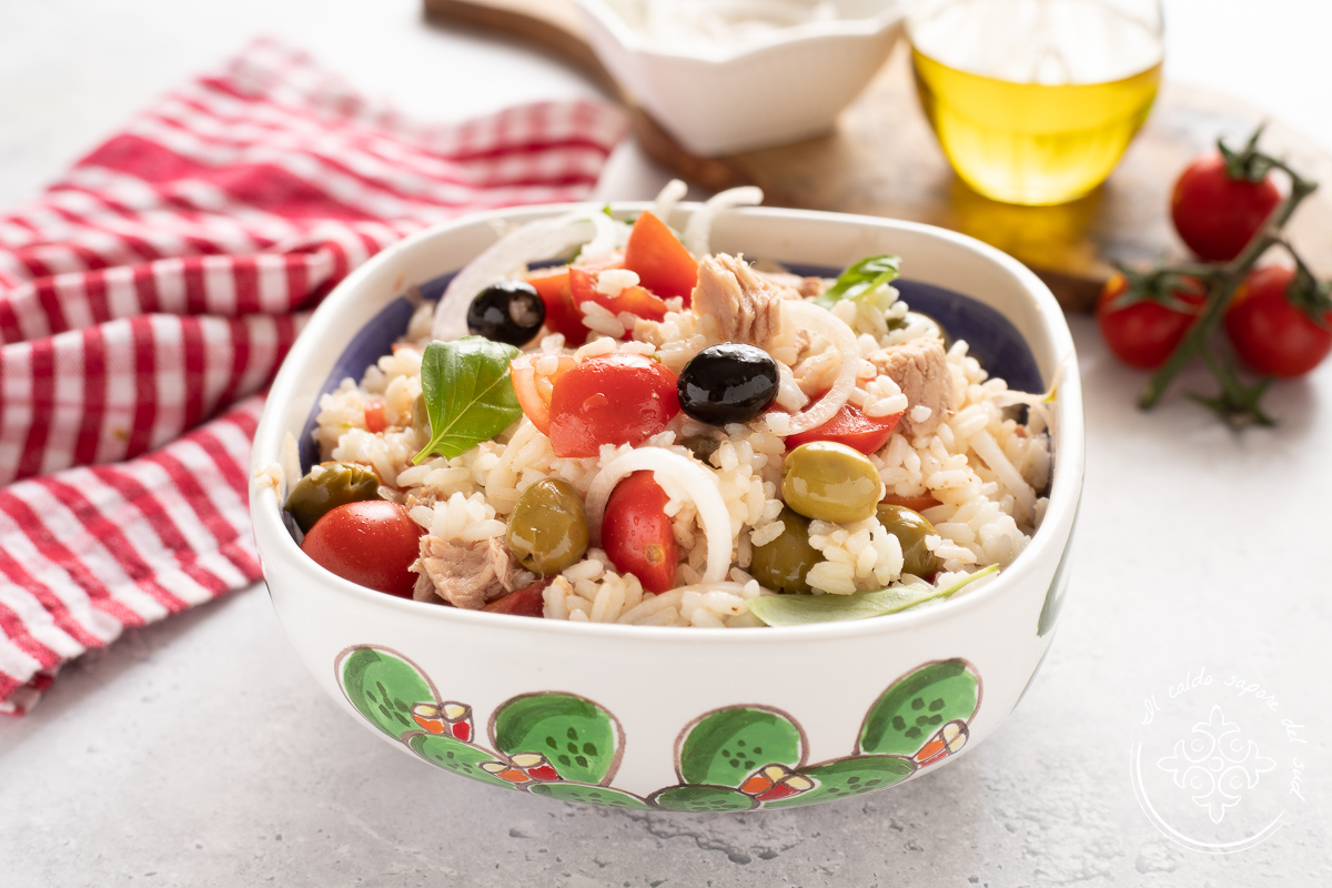 Ensalada de arroz a la siciliana