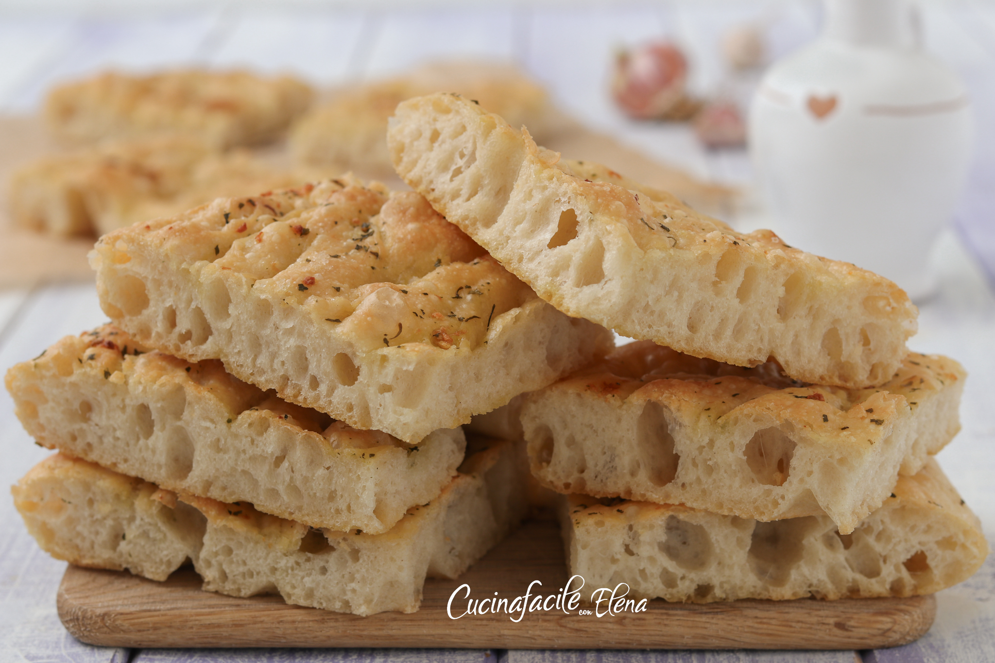 Focaccia al ajo sin amasado