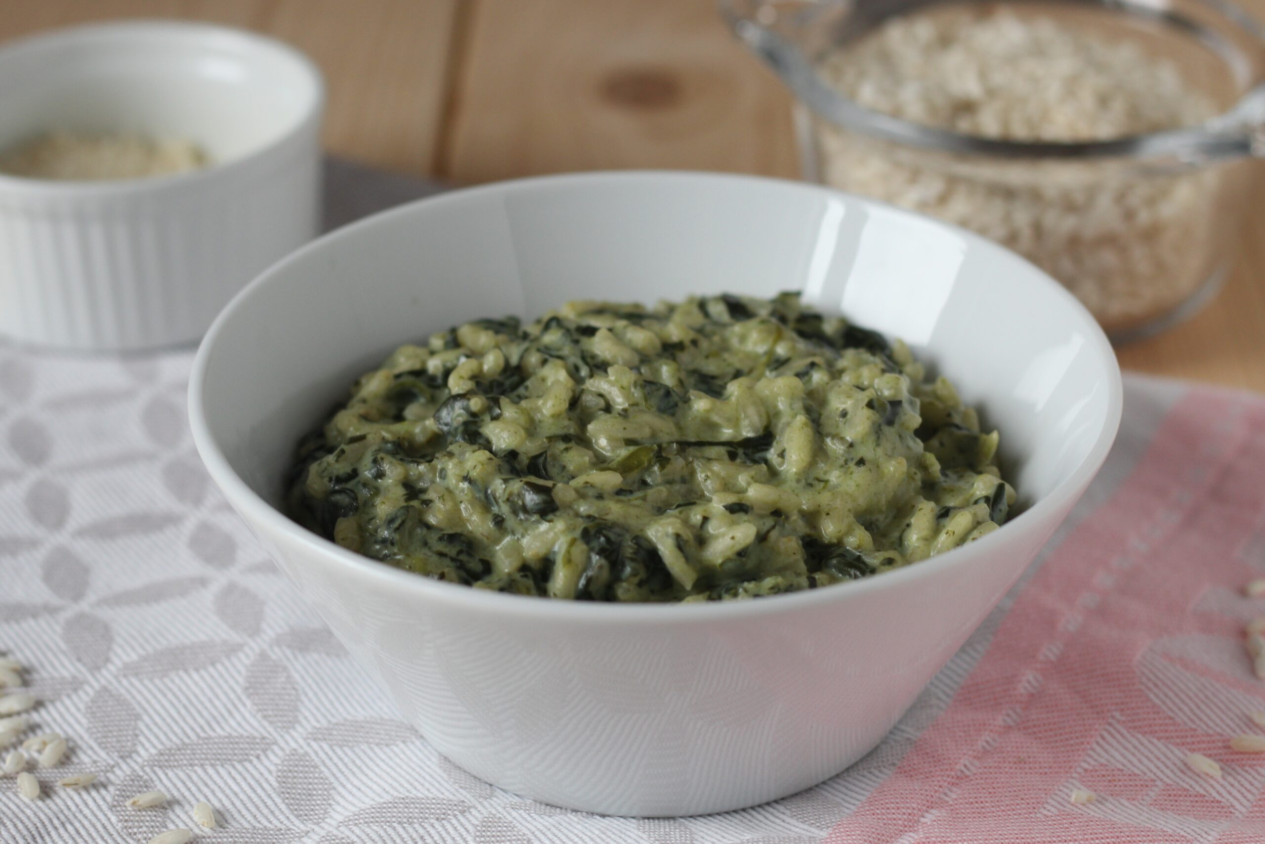 Risotto con espinacas y ricotta