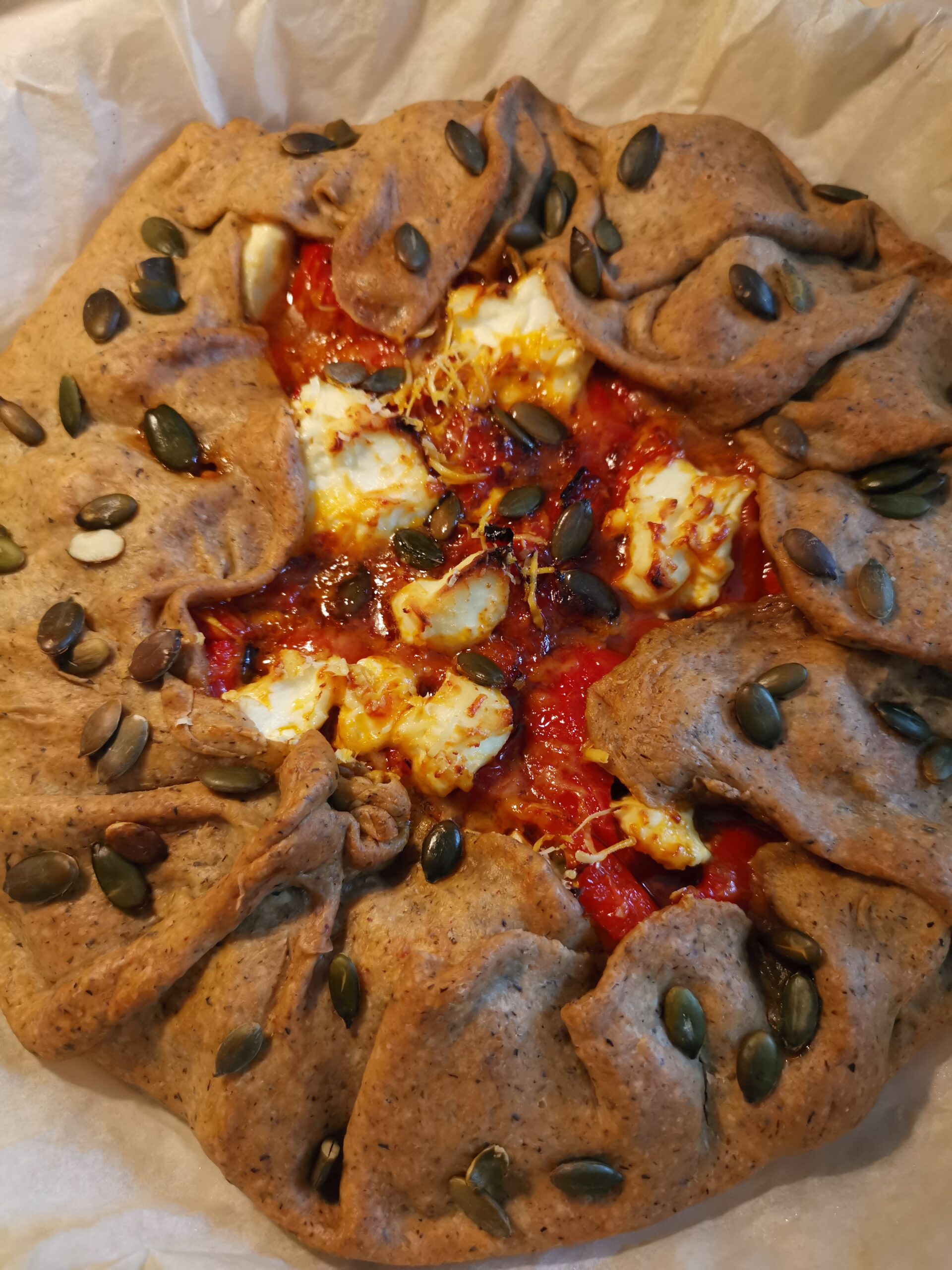 Tarta salada de pimientos