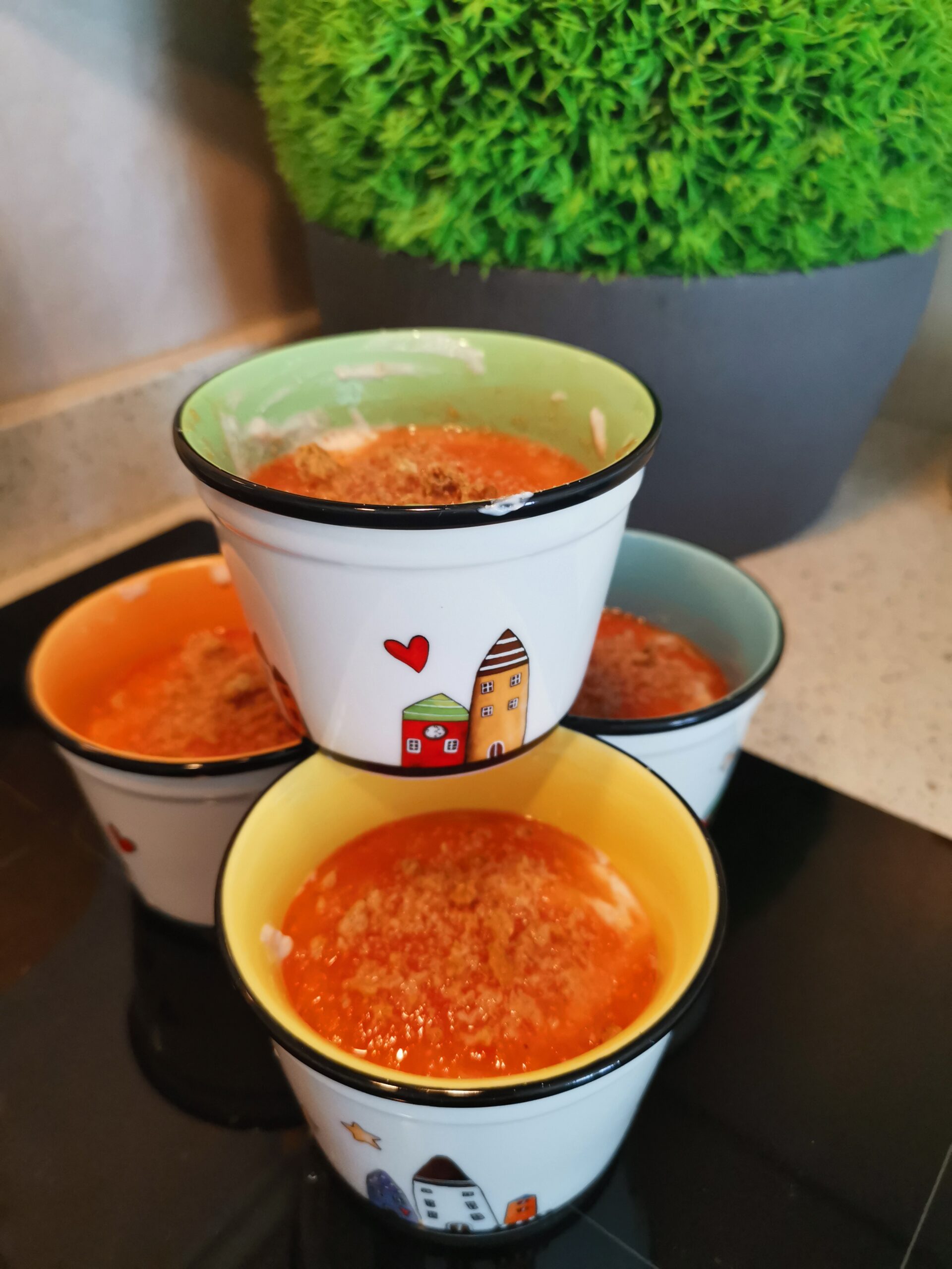 Copas de ricotta y fruta