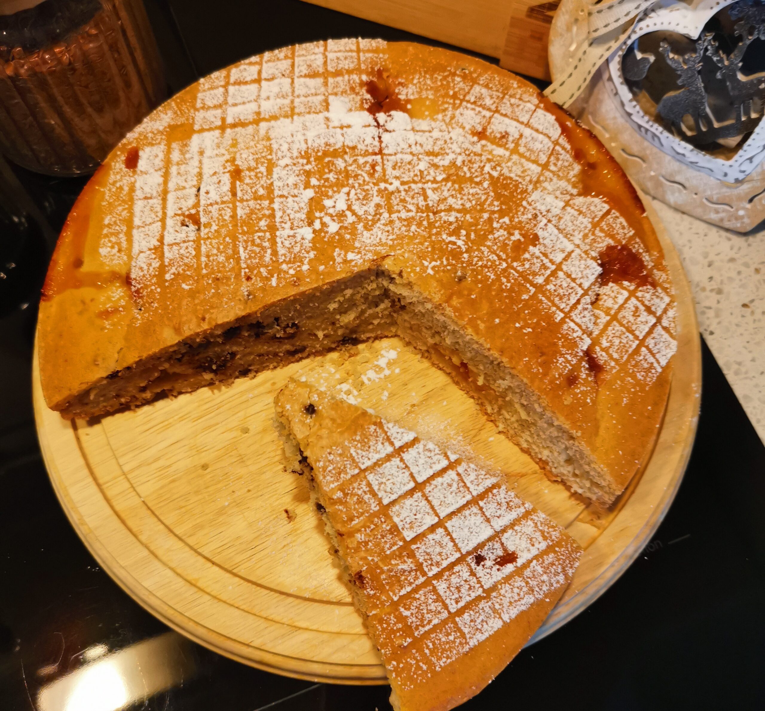 Tarta de agua con mermelada