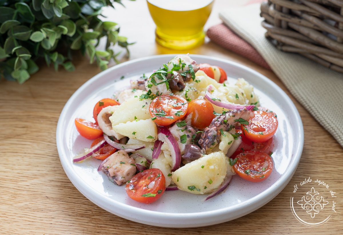 Ensalada de pulpo y patatas a la mediterránea
