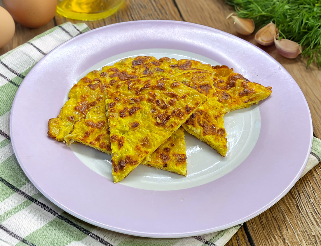 Tortilla de puerros