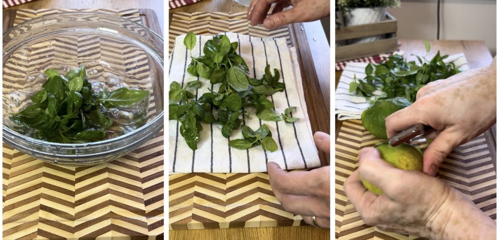 pesto de albahaca y limón