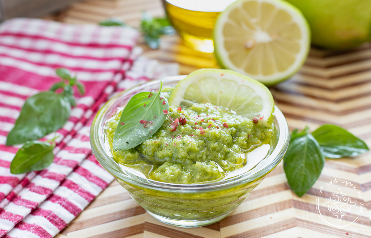 Pesto de albahaca y limones