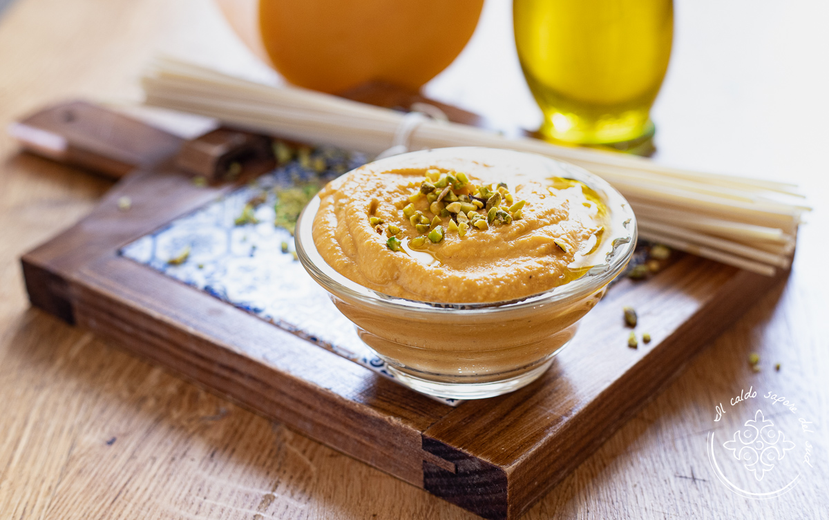 Crema de calabaza y burrata