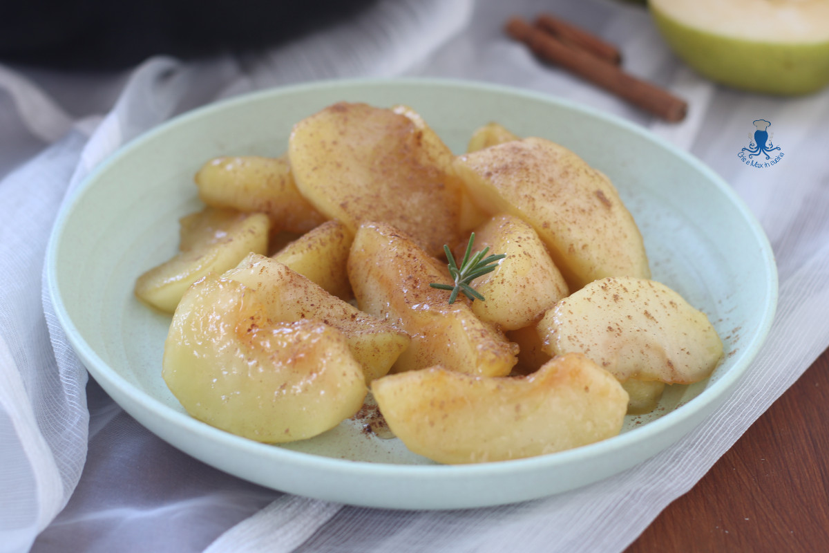 Manzanas a la canela, preparación en el wok