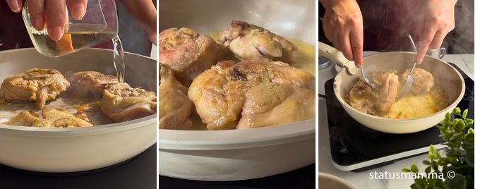 ossobucos de pavo con guisantes