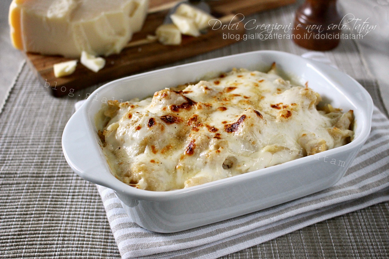 Pasta y coliflor gratinados al horno, un primer plato para saborear