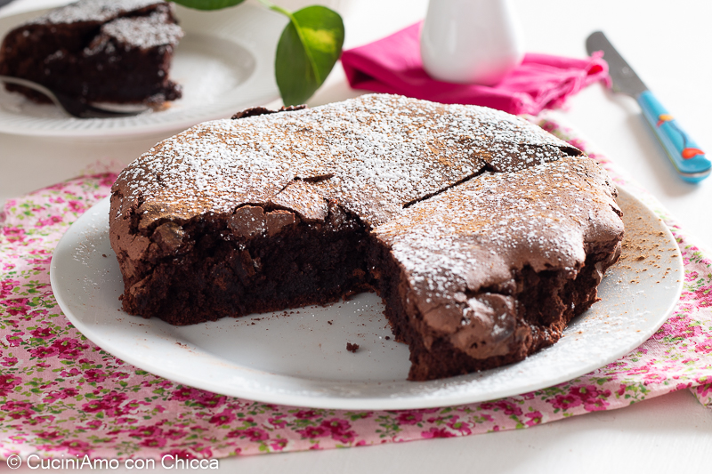 Tarta de chocolate negro