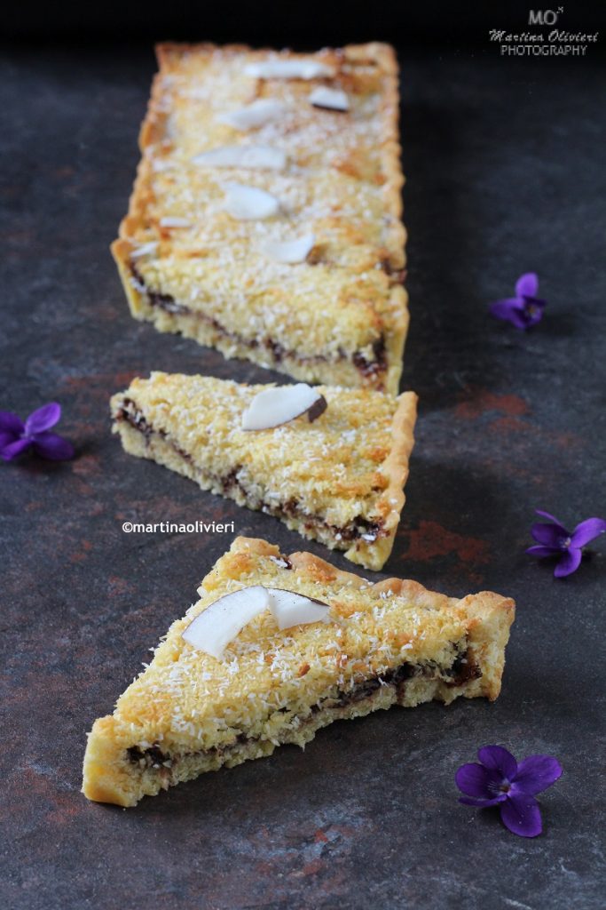 Tarta de coco y chocolate