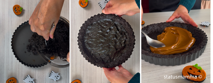 Tarta Telaraña Caramelo Chocolate paso 3