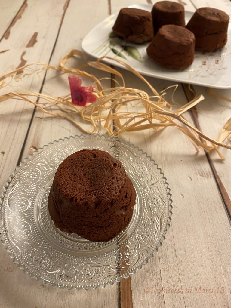 Tortitas de chocolate con corazón líquido