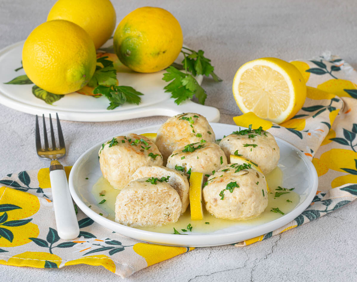 Albóndigas de pollo al limón