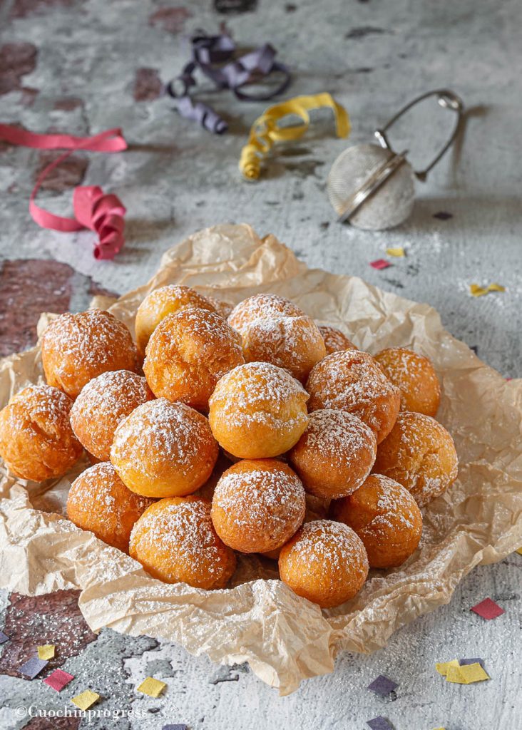 castagnole con ricotta