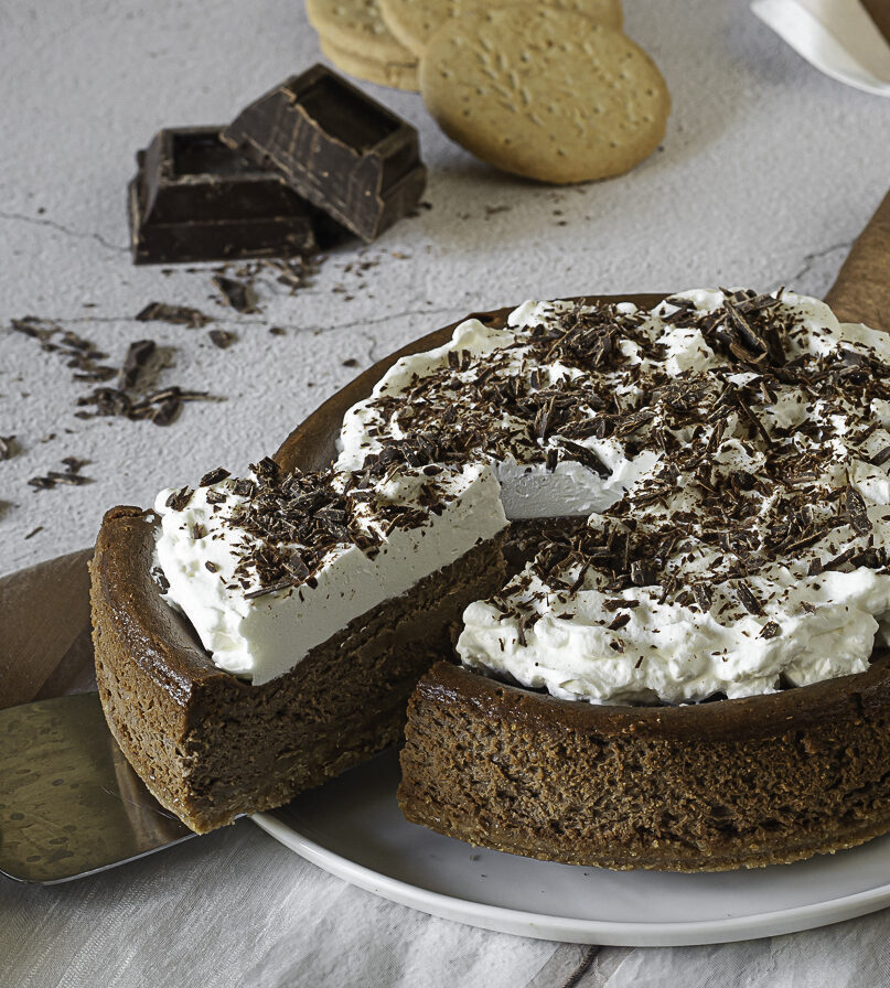 Cheesecake de chocolate negro