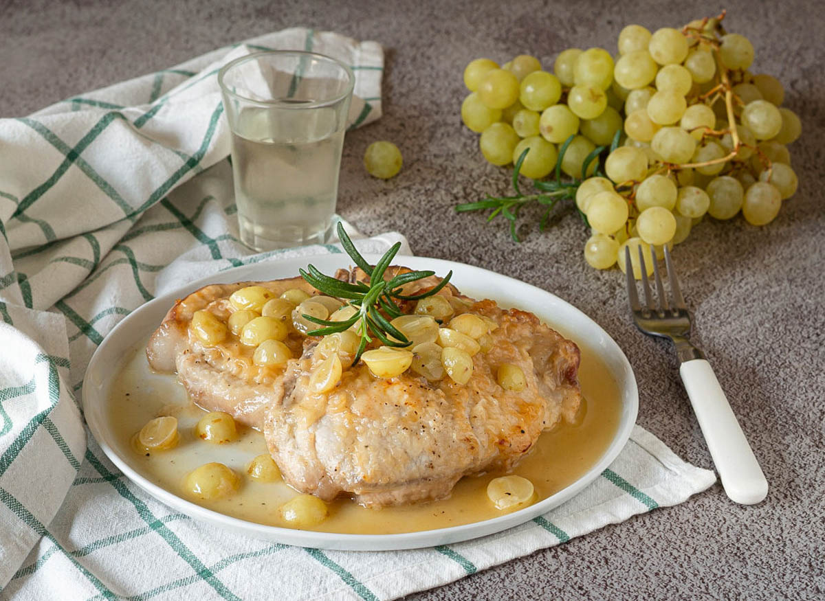 Chuletas con uvas