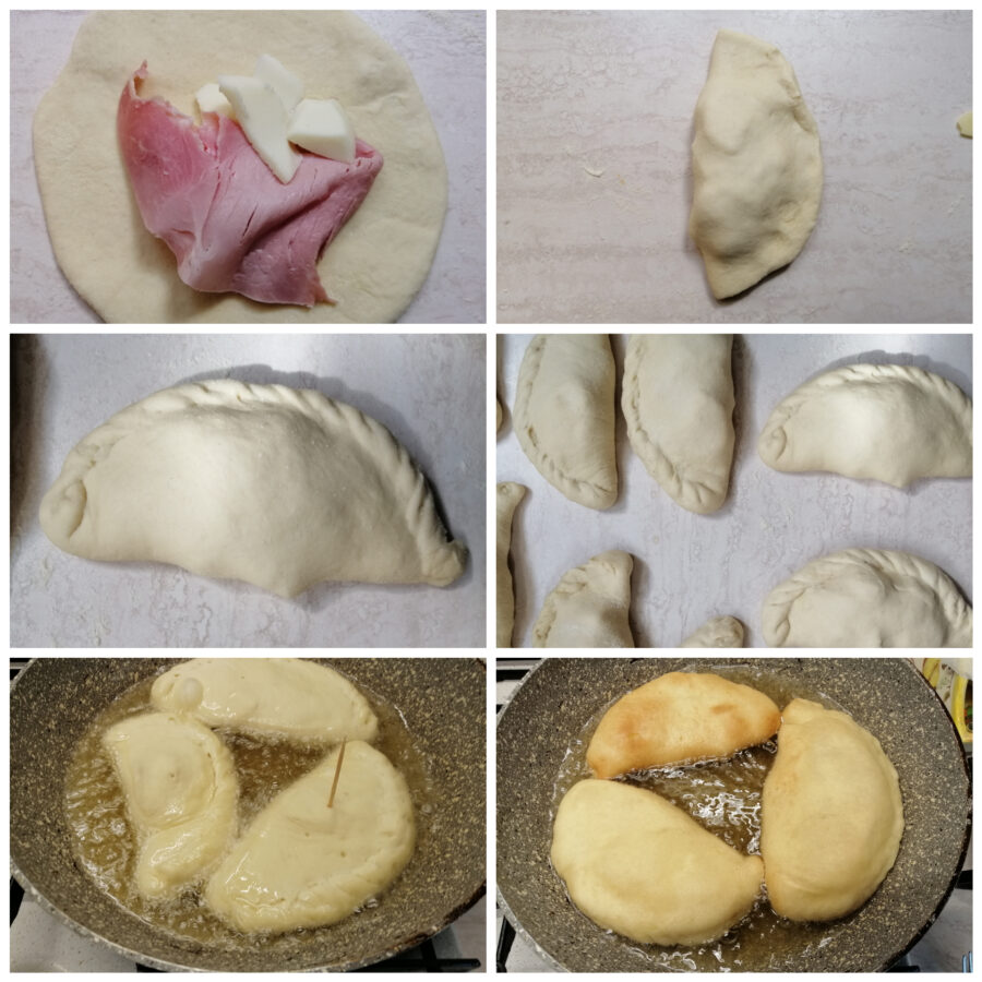 Sicilianas calzones fritos de la rosticería catanesa