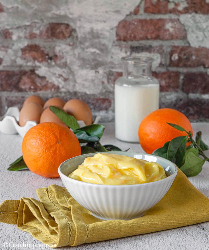 crema pastelera de naranja