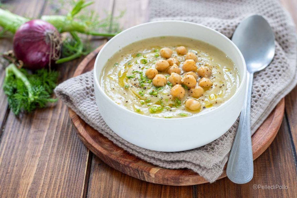 crema de hinojo y garbanzos