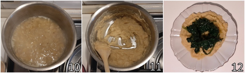 d. mezclar las habas secas cocidas hasta que se conviertan en puré