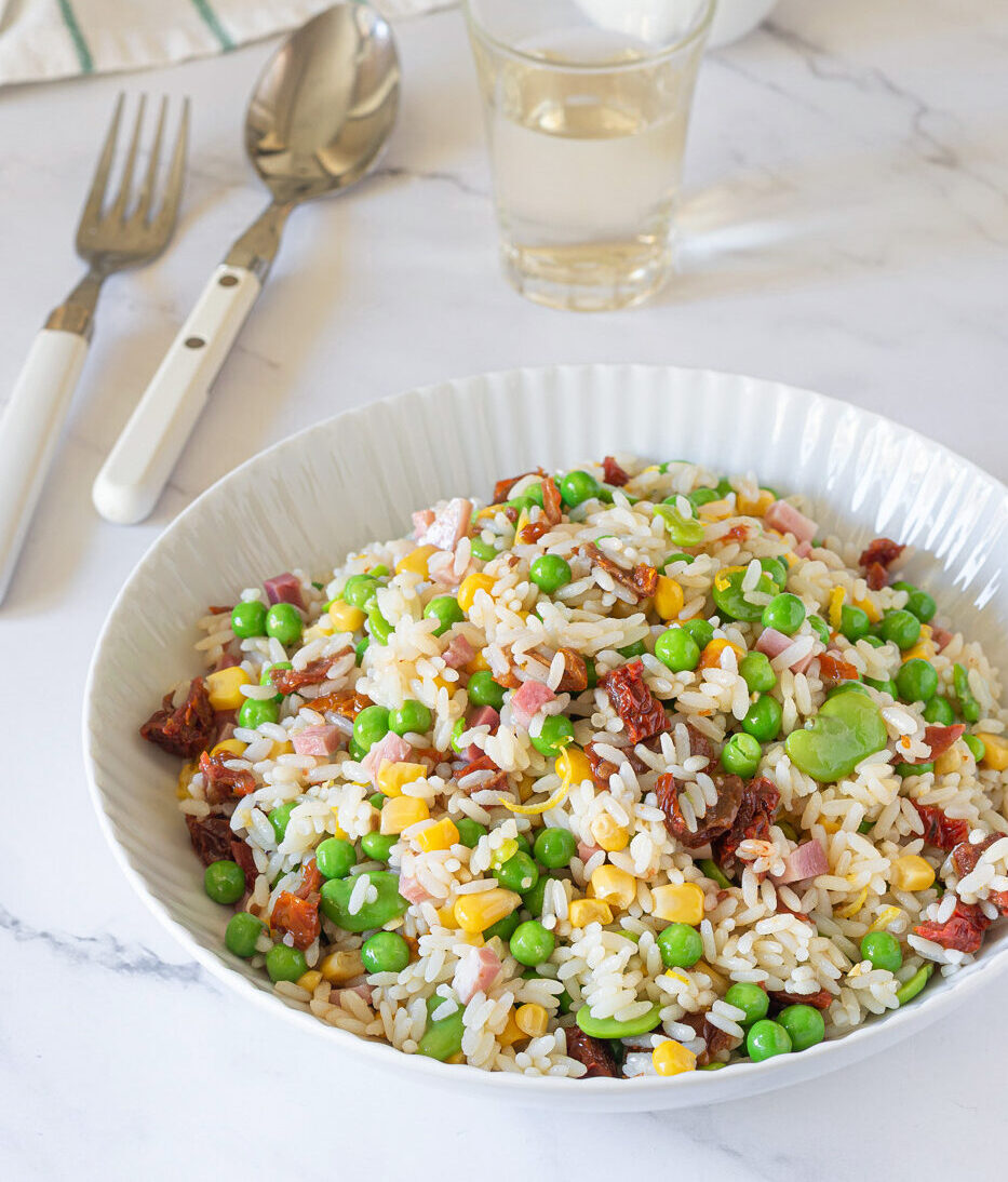 Ensalada de arroz de primavera