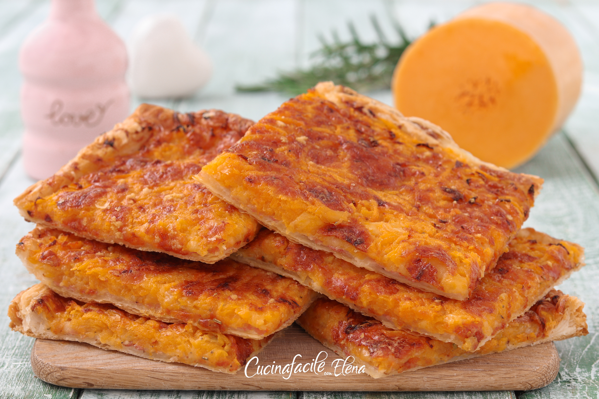 Focaccia de calabaza y speck