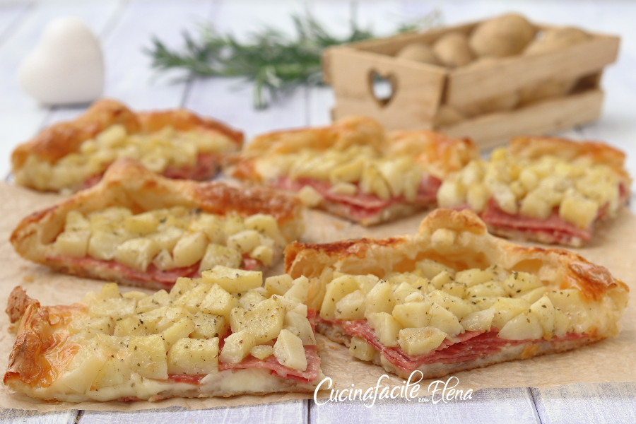 Hojaldre de patatas y salami