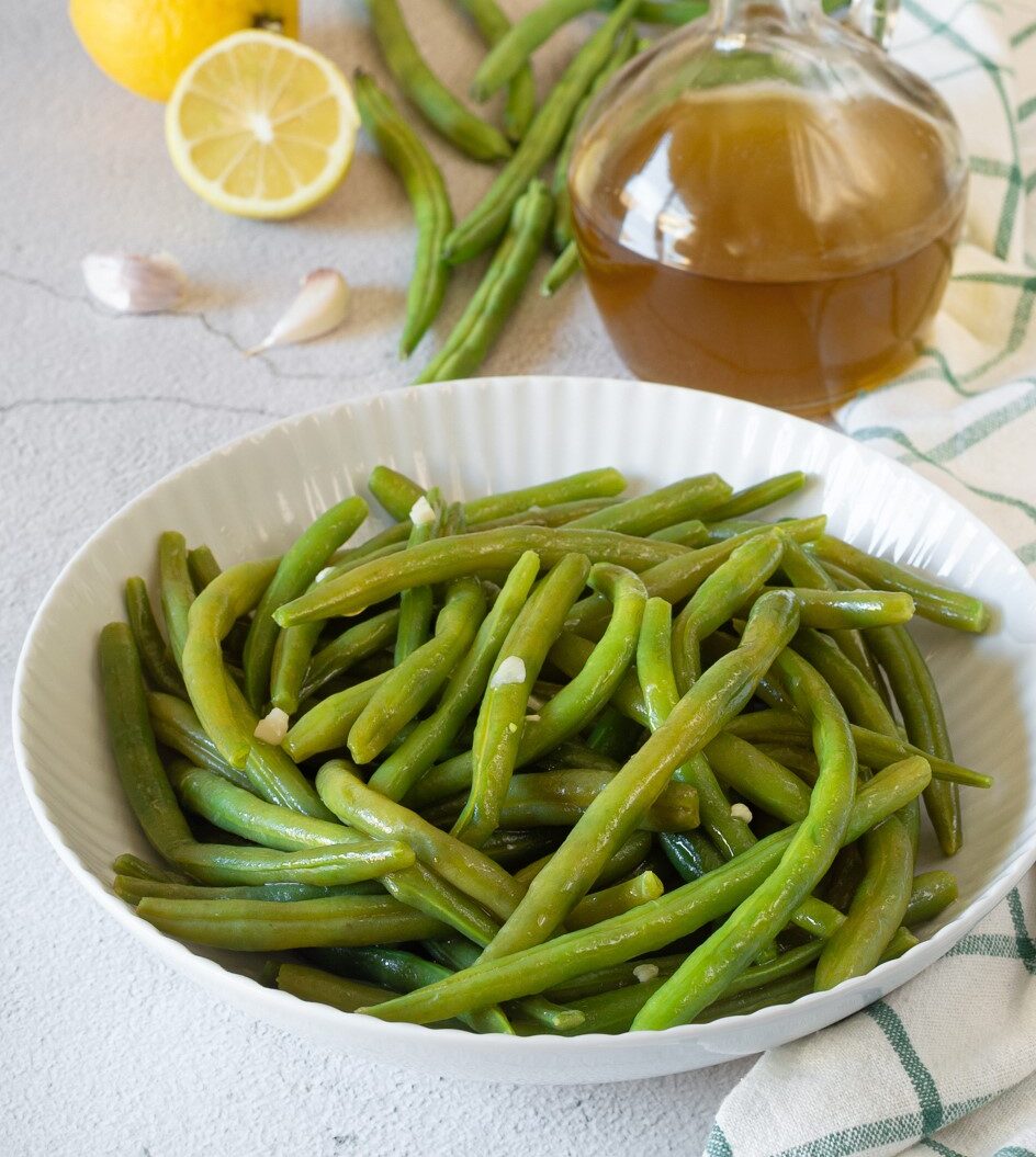 Judías verdes sal aceite y limón