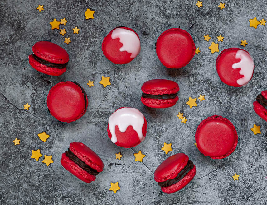 Macarons navideños