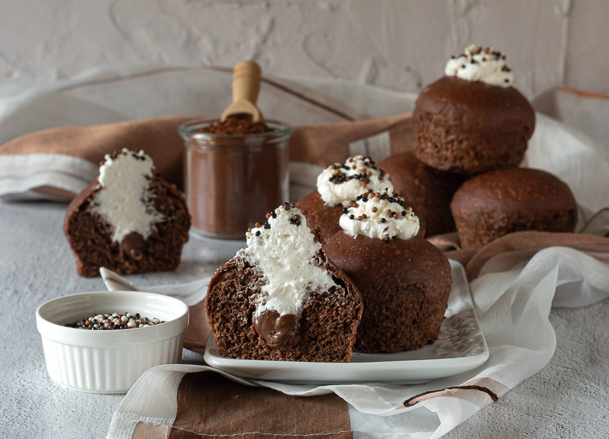 Muffin brioche de chocolate