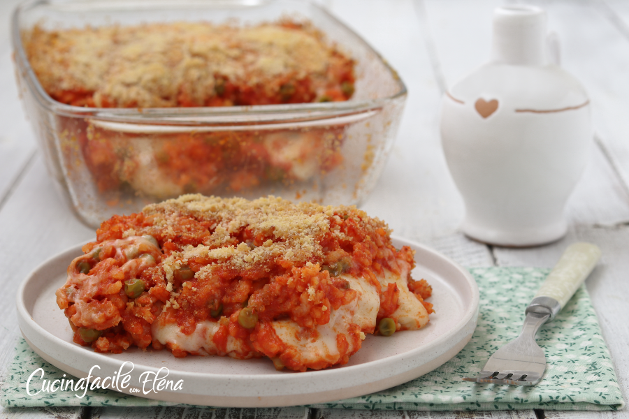 Pastel de arroz al horno