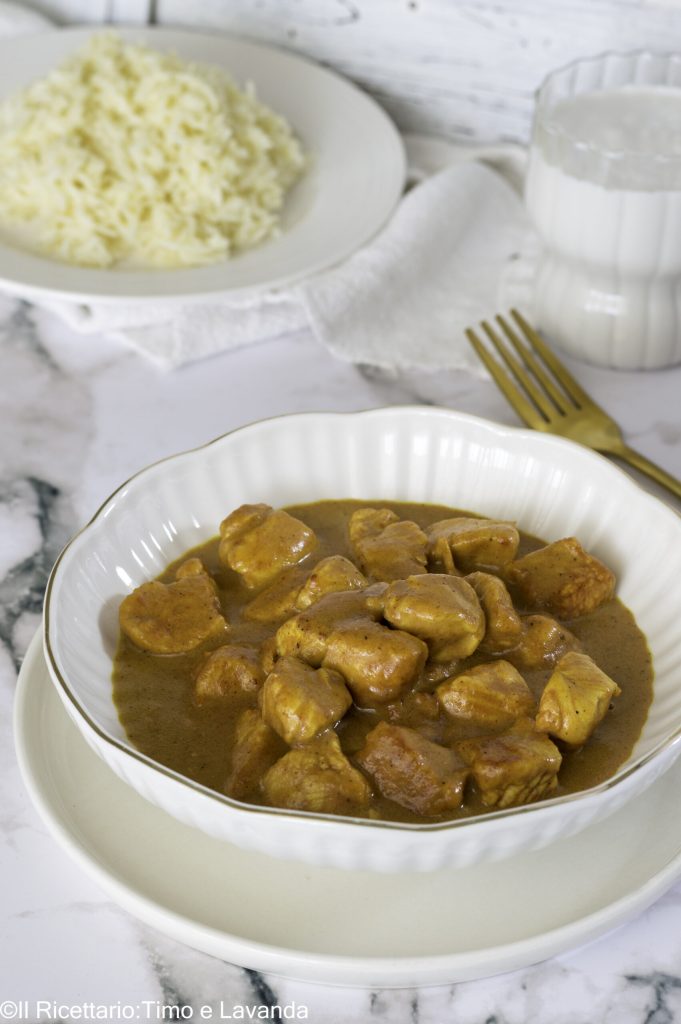 pollo al curry sin lactosa
