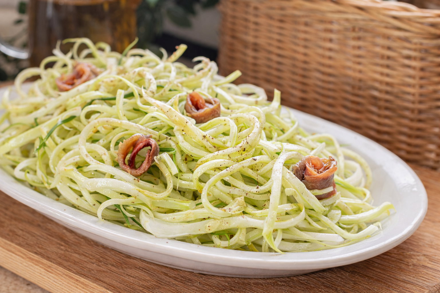 Puntarellas a la romana: la receta tradicional con salsa de anchoas