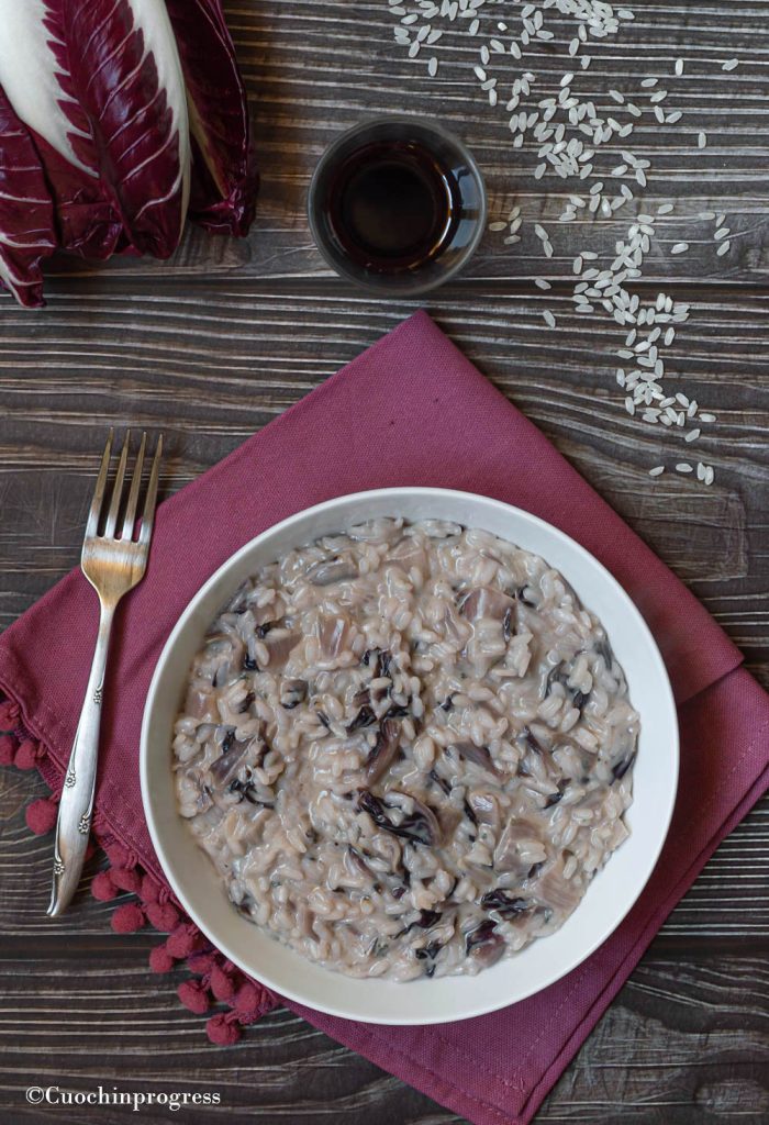 risotto radicchio y gorgonzola