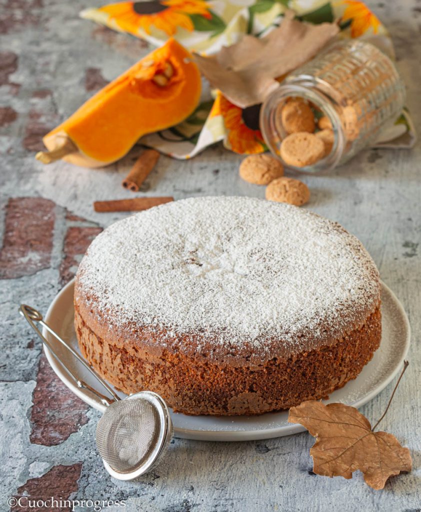 tarta de calabaza y amaretti