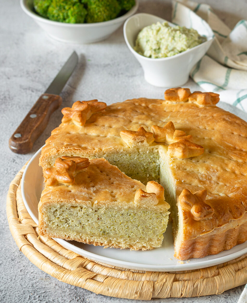 Tarta rústica de ricotta y brócoli siciliano